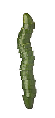 Image showing Sliced japanese cucumber
