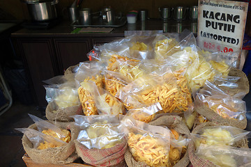 Image showing Kacang puteh snacks stall