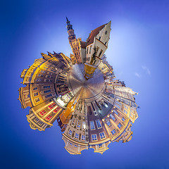 Image showing Night Skyline of Poznan Old Market Square in western Poland.