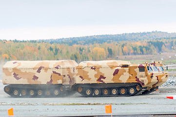 Image showing Tracked carrier DT-30P1 in motion. Russia