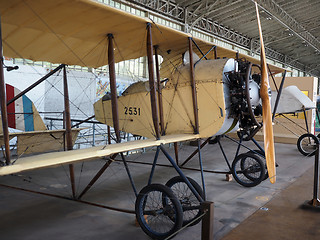Image showing antique military airplane on display  Royal Museum of  Armed For