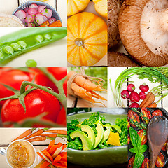 Image showing hearthy vegetables collage composition 