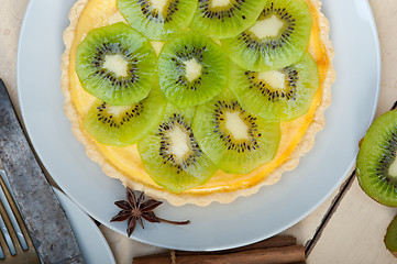 Image showing kiwi  pie tart and spices