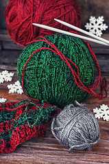 Image showing Balls wool for knitting