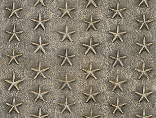 Image showing Metallic star relief pattern texture