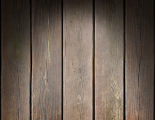 Image showing Weathered wooden plank background lit from above