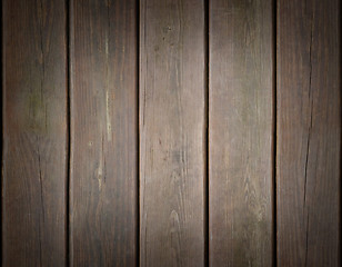 Image showing Weathered wooden plank background with dark edges