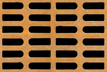 Image showing Rusty drain grate seamless background texture