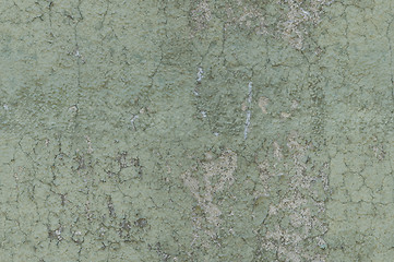 Image showing Grayish Green Weathered and Distressed Textured Background Wall 