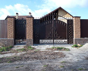 Image showing artistic iron gates