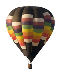 Image showing Hot-air Balloon Floating Against White