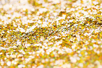 Image showing golden glitter or yellow sequins background