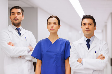 Image showing group of medics or doctors at hospital