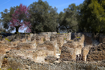 Image showing Ancient ruins of Villa Adriana ( The Hadrian\'s Villa ), Hospital