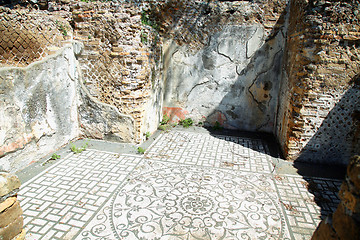 Image showing Ancient ruins of Villa Adriana ( The Hadrian\'s Villa ), Hospital