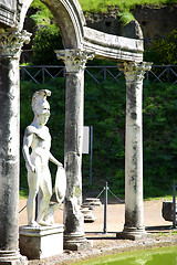 Image showing Ancient ruins of Villa Adriana ( The Hadrian\'s Villa ), Canopo, 