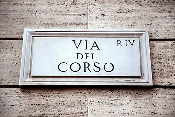 Image showing Via del Corso in Rome, Italy