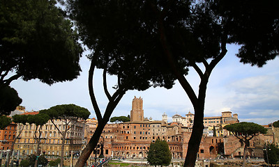 Image showing Trajan\'s Market (Mercati Traianei) in Rome, Italy