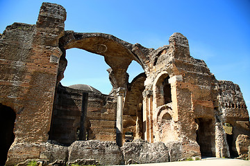 Image showing Ancient ruins of Villa Adriana ( The Hadrian\'s Villa ), Cryptopo