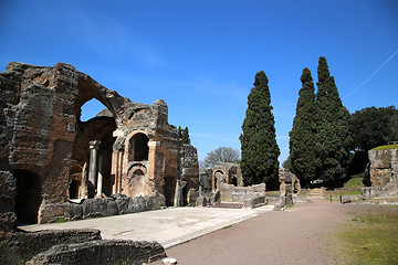 Image showing Ancient ruins of Villa Adriana ( The Hadrian\'s Villa ), Cryptopo