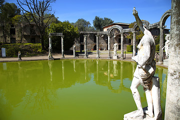 Image showing Ancient ruins of Villa Adriana ( The Hadrian\'s Villa ), Canopo, 