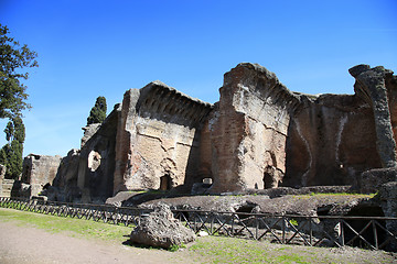 Image showing Ancient ruins of Villa Adriana ( The Hadrian\'s Villa ), Cryptopo