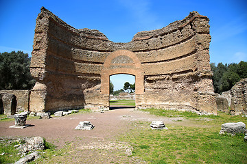 Image showing Ancient ruins of Villa Adriana ( The Hadrian\'s Villa ), Ninfeo P