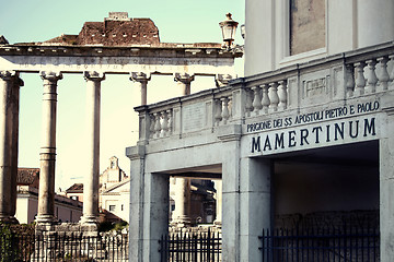 Image showing ancient Mamertine Prison in Rome, Italy 