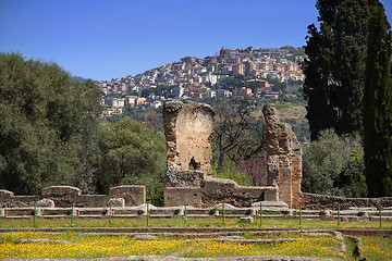 Image showing Ancient ruins of Villa Adriana ( The Hadrian\'s Villa ), Piazza d