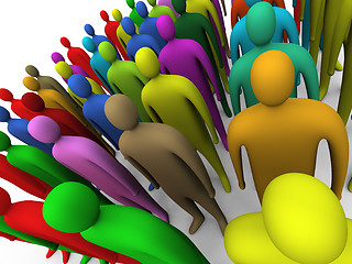 Image showing Multicolored crowd #2