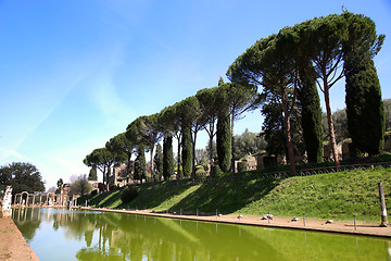 Image showing Ancient ruins of Villa Adriana ( The Hadrian\'s Villa ), Canopo, 