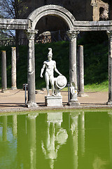 Image showing Ancient ruins of Villa Adriana ( The Hadrian\'s Villa ), Canopo, 