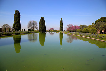 Image showing Ancient ruins of Villa Adriana ( The Hadrian\'s Villa ), Pecile, 