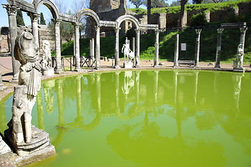 Image showing Ancient ruins of Villa Adriana ( The Hadrian\'s Villa ), Canopo, 