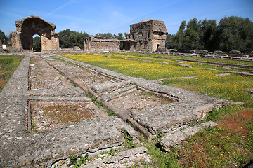 Image showing Ancient ruins of Villa Adriana ( The Hadrian\'s Villa ), Piazza d