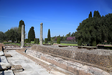 Image showing Ancient ruins of Villa Adriana ( The Hadrian\'s Villa ), Quadripo