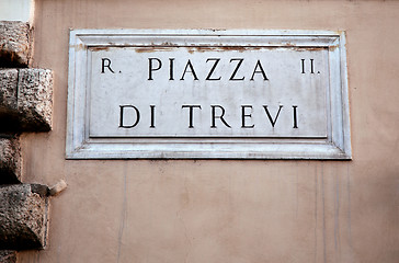 Image showing Piazza di Trevi in Rome, Italy