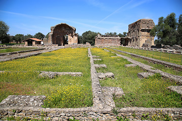 Image showing Ancient ruins of Villa Adriana ( The Hadrian\'s Villa ), Piazza d