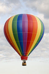 Image showing Hot-Air Balloon Floating Among Clouds