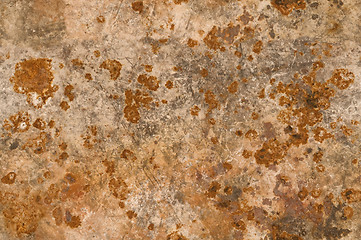 Image showing Metal background with rusty corrosion seamlessly tileable