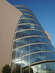 Image showing  modern architecture new glass curved angled  Convention Center 