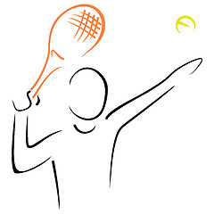 Image showing Tennis serve