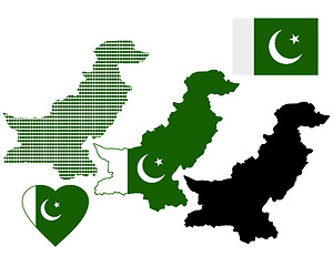 Image showing map of Pakistan