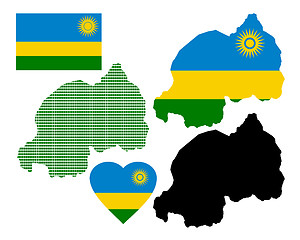 Image showing map of Rwanda