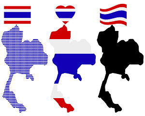 Image showing map of Thailand