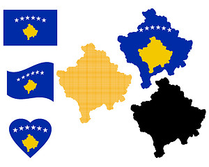 Image showing map of Kosovo