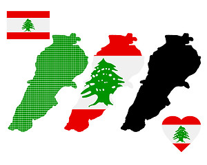 Image showing map of Lebanon