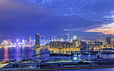 Image showing Hong Kong city sunset