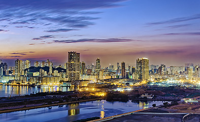 Image showing Hong Kong city sunset