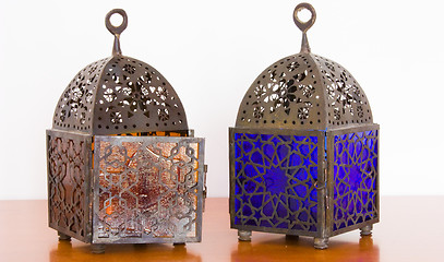 Image showing Egyptian lamps - two pieces